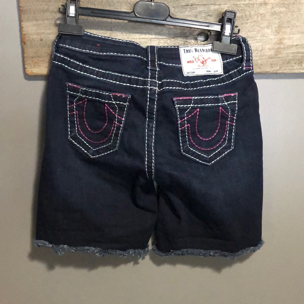 True Religion jean Bermuda denim shorts